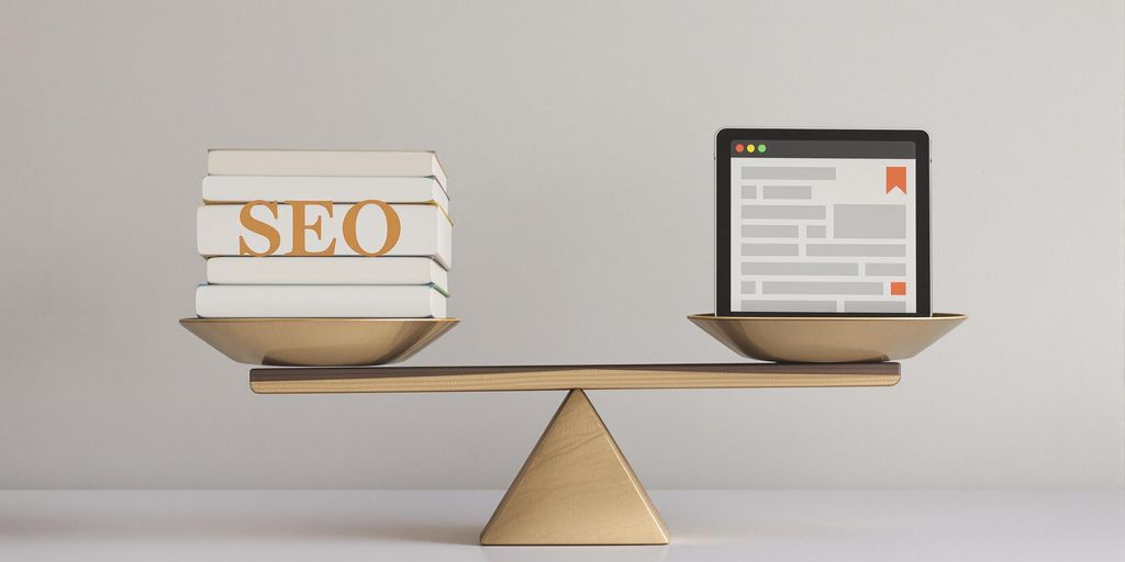 Balanced scale with books and a digital device.