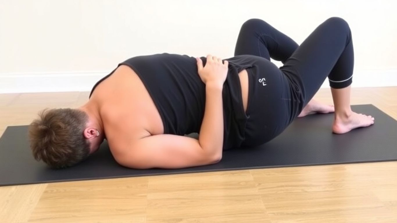 Person doing dead bug exercise on floor