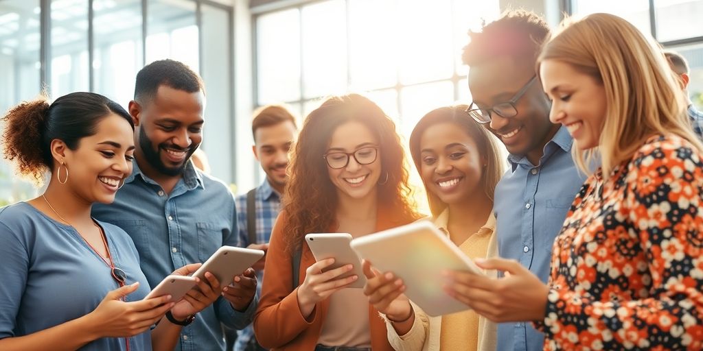 Individuals succeeding with digital marketing campaigns.