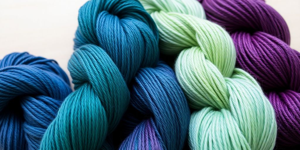 Italian yarn skeins in vibrant colors