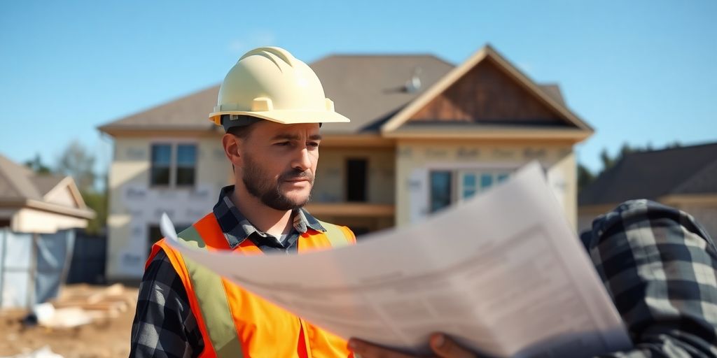 Peachtree City contractor inspecting building site.