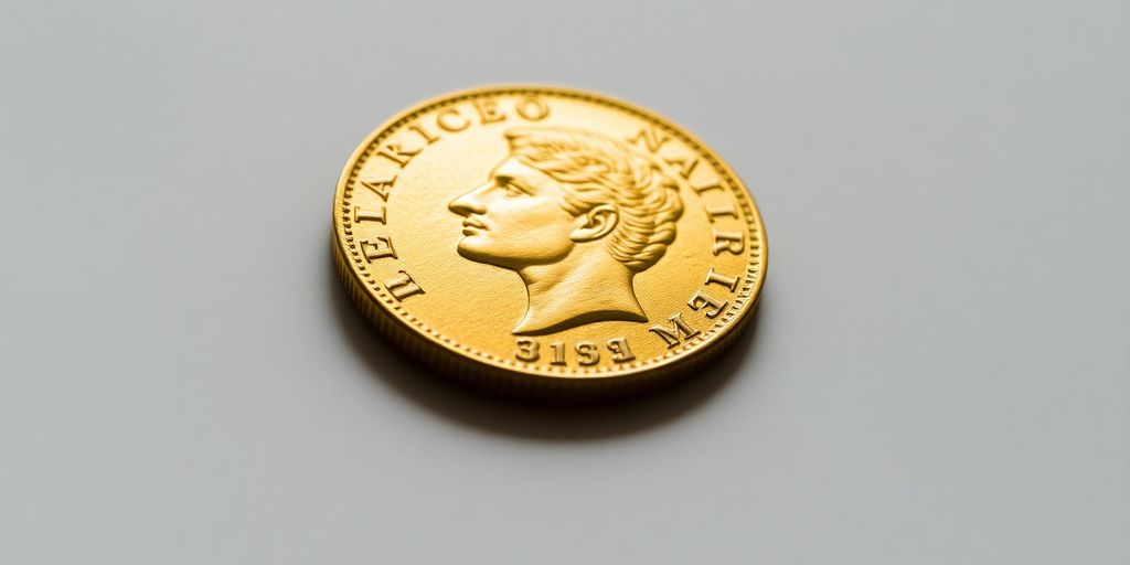 Pièce de Napoléon en or, détails raffinés