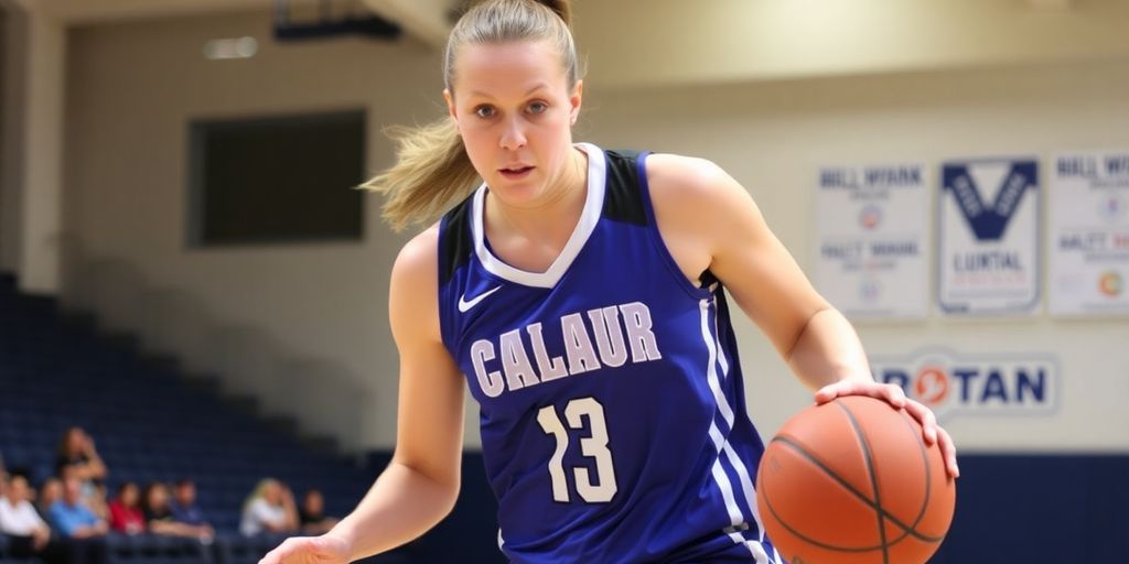 Caitlin Clark playing basketball