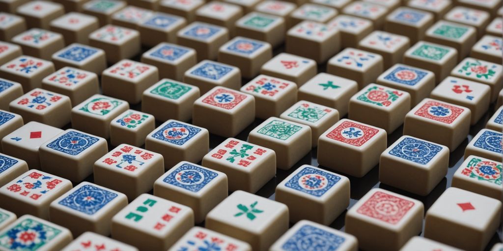 Vibrant American Mahjong tiles set for an inspiring game.