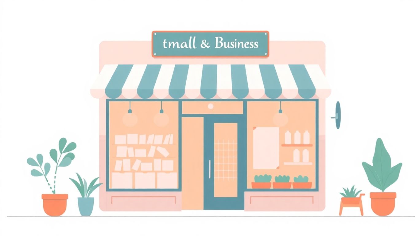 Illustrasjon av en liten bedrift i nabolaget.