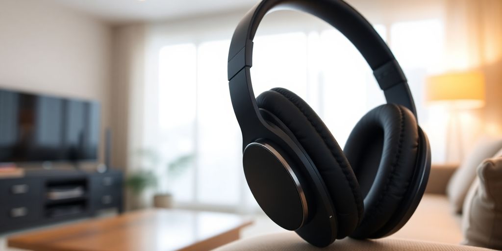Moderne Bluetooth-Kopfhörer für TV-Genuss.