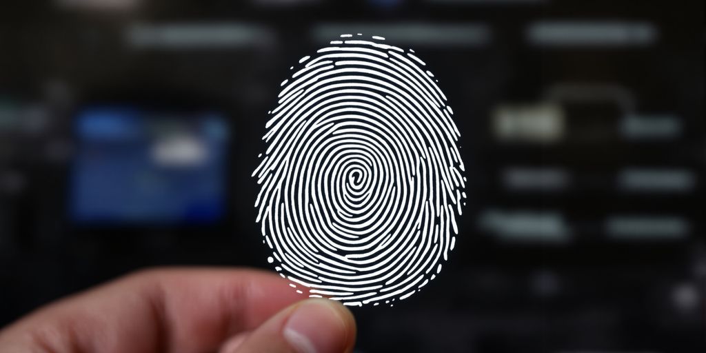 Close-up of a detailed human fingerprint.