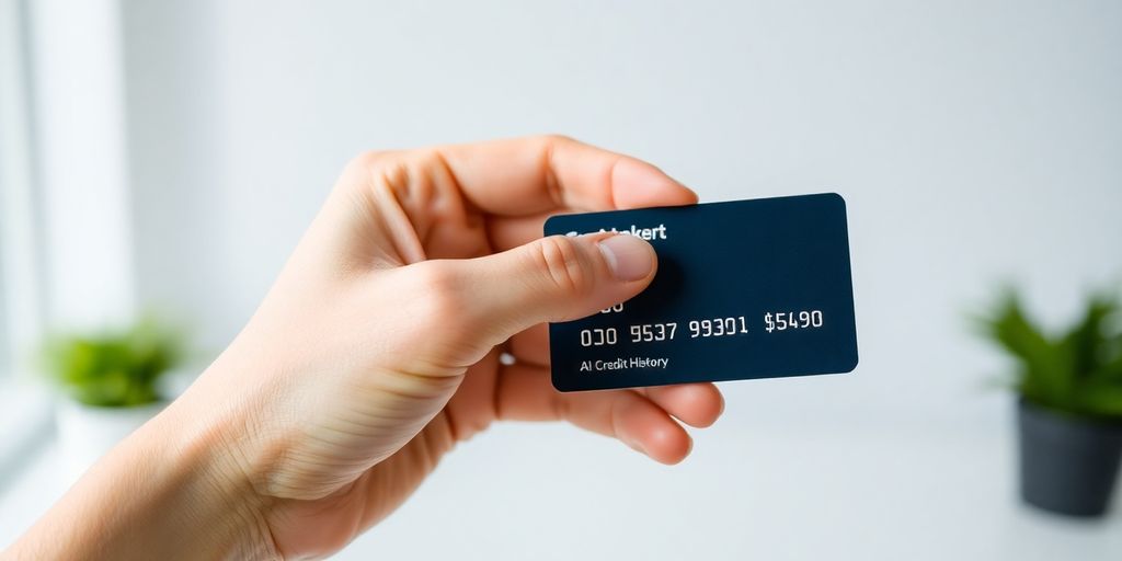 Card with positive credit history illustration.