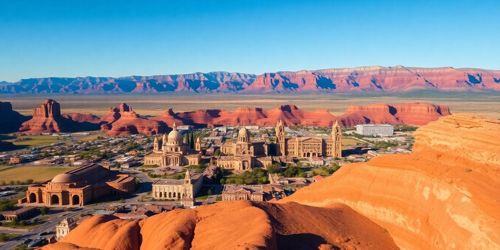 Vue aérienne des villes historiques de l'Utah.