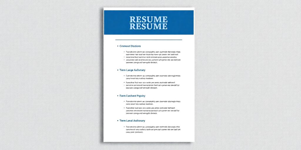Clean, well-organized resume sections