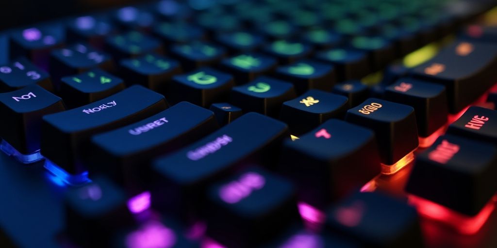 Nahaufnahme von mechanischen und Membran Tastaturen