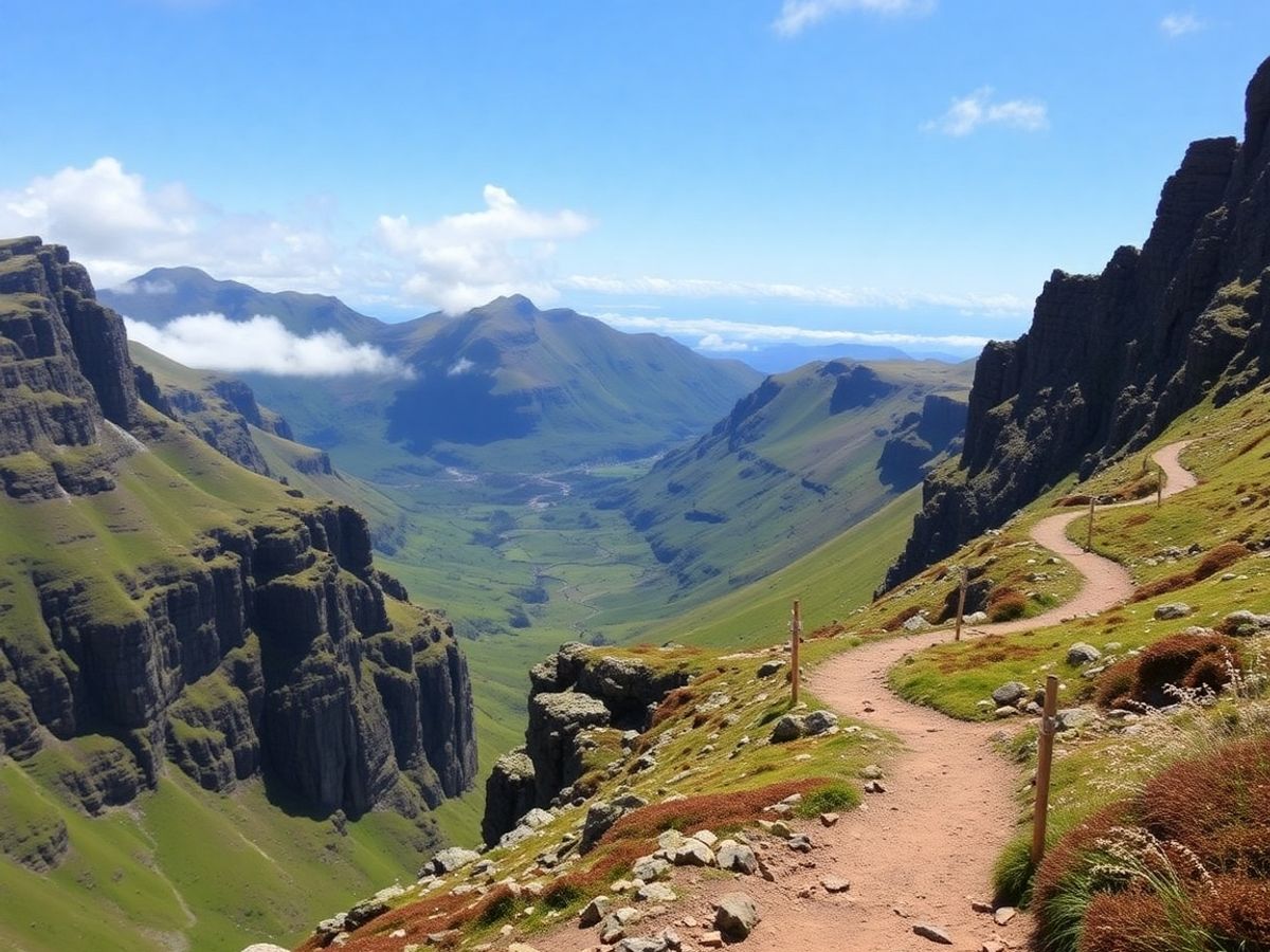 Rugged hiking trails on the Isle of Skye.