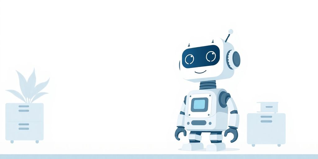 Minimalistic robot working on various small business tasks