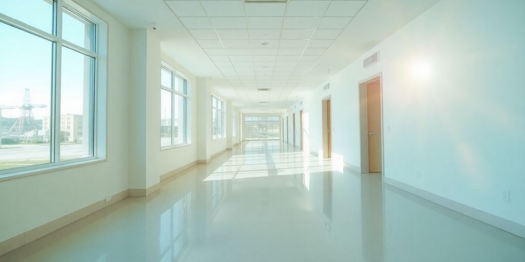 Clean, sparkling commercial floor