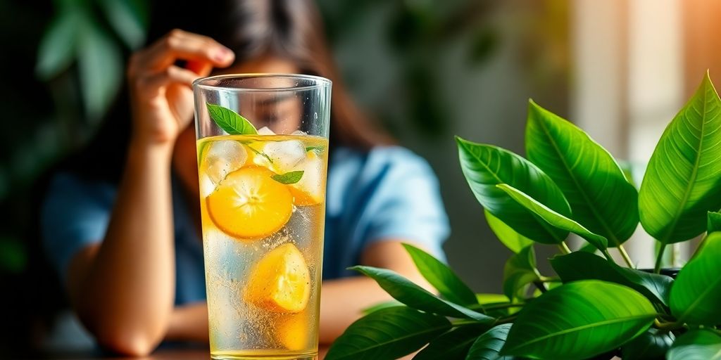 Glass of water and person with a clear mind.