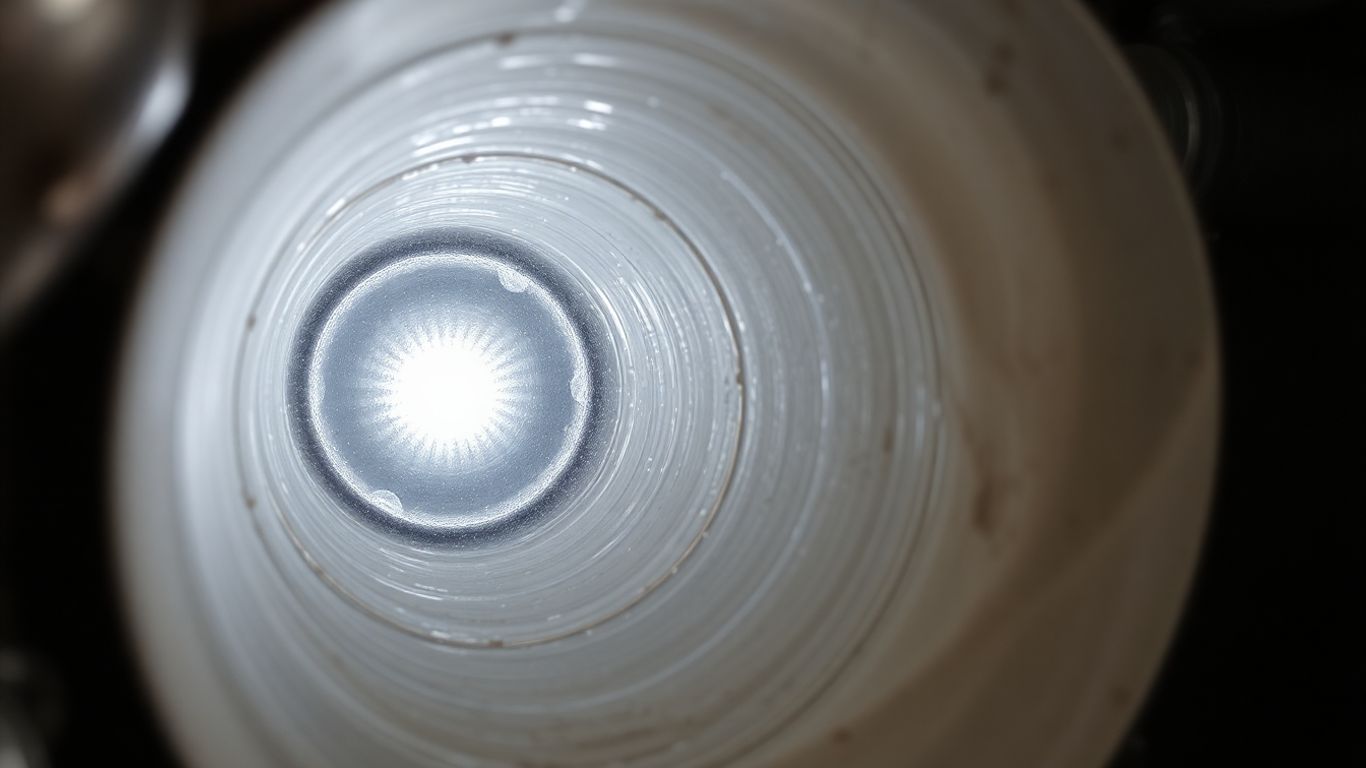 Clean and dirty air duct sections in a home basement.