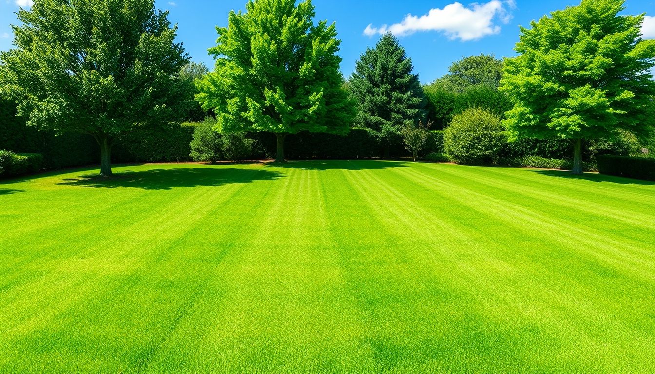 Illustration of a lush green lawn