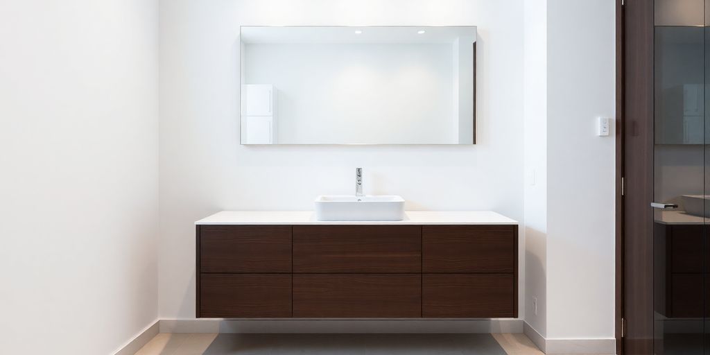 Modern bathroom with sleek fixtures