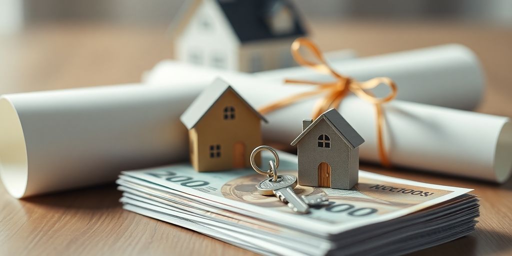 A key, a property, a contract, and money.