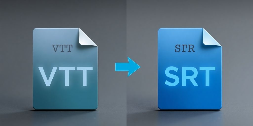 VTT and SRT file icons side-by-side.