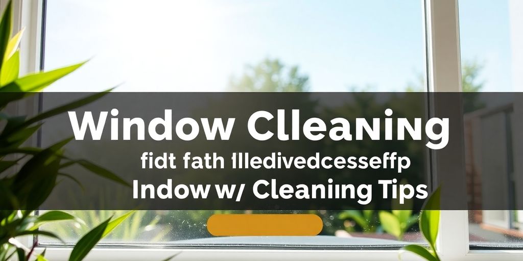 Sunlit clear window with cornstarch cleaning method.