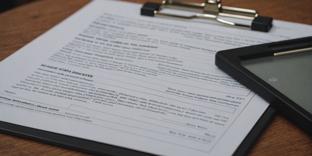 Clipboard with multiple quotes from cabin stainers, magnifying glass highlighting the comparison of prices and services.
