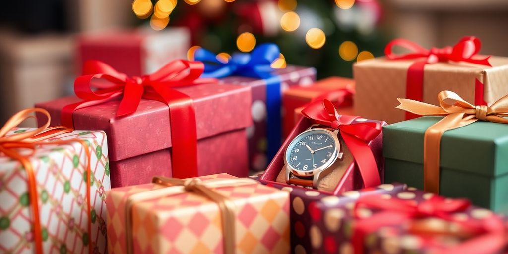 Cadeaux colorés pour la fête des pères.