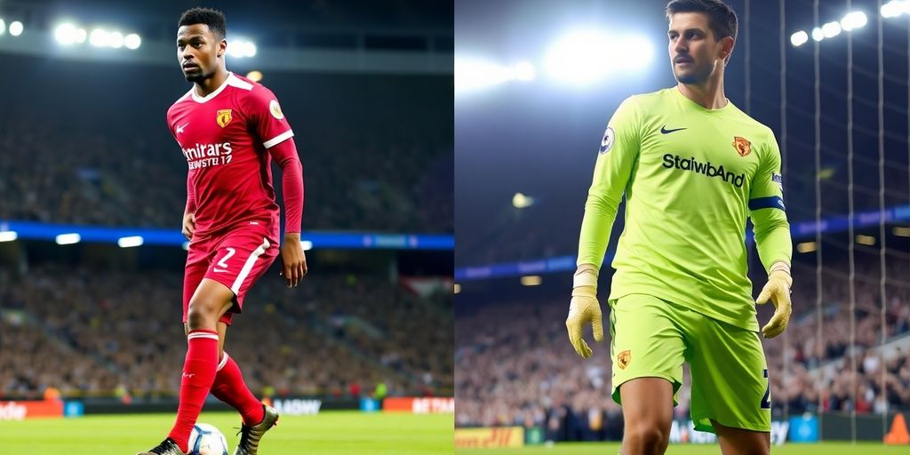 Pogba and Alisson side-by-side. Football jerseys visible.