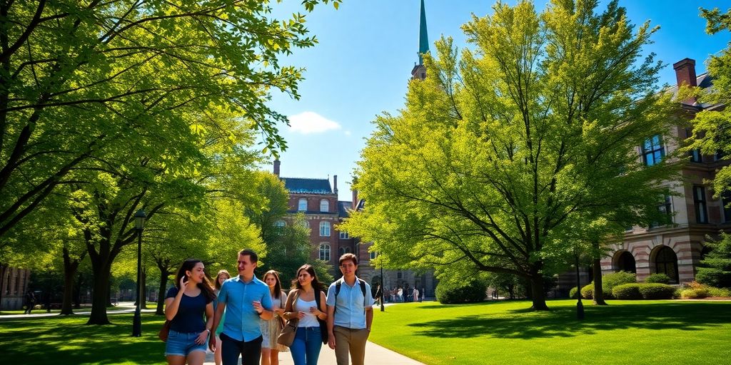 Students walking on University of Toronto campus.