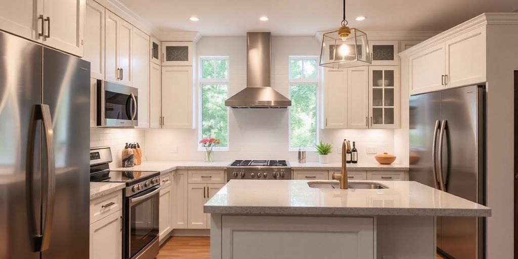 Modern kitchen showcasing a stunning remodel.