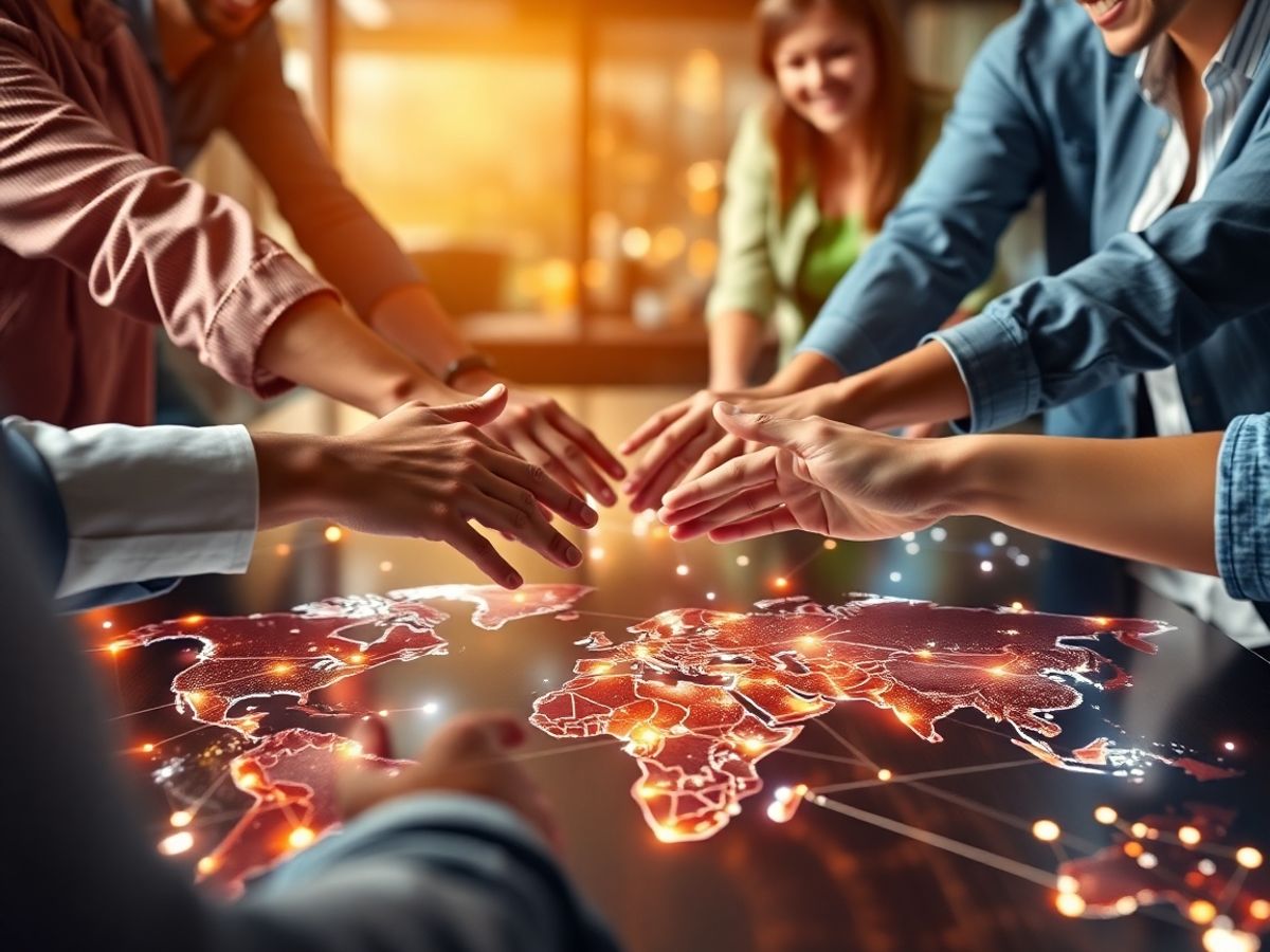 Explorând peisajul vibrant al startup-urilor din România în 2025 1 Startup românesc colaborând cu parteneri internaționali.