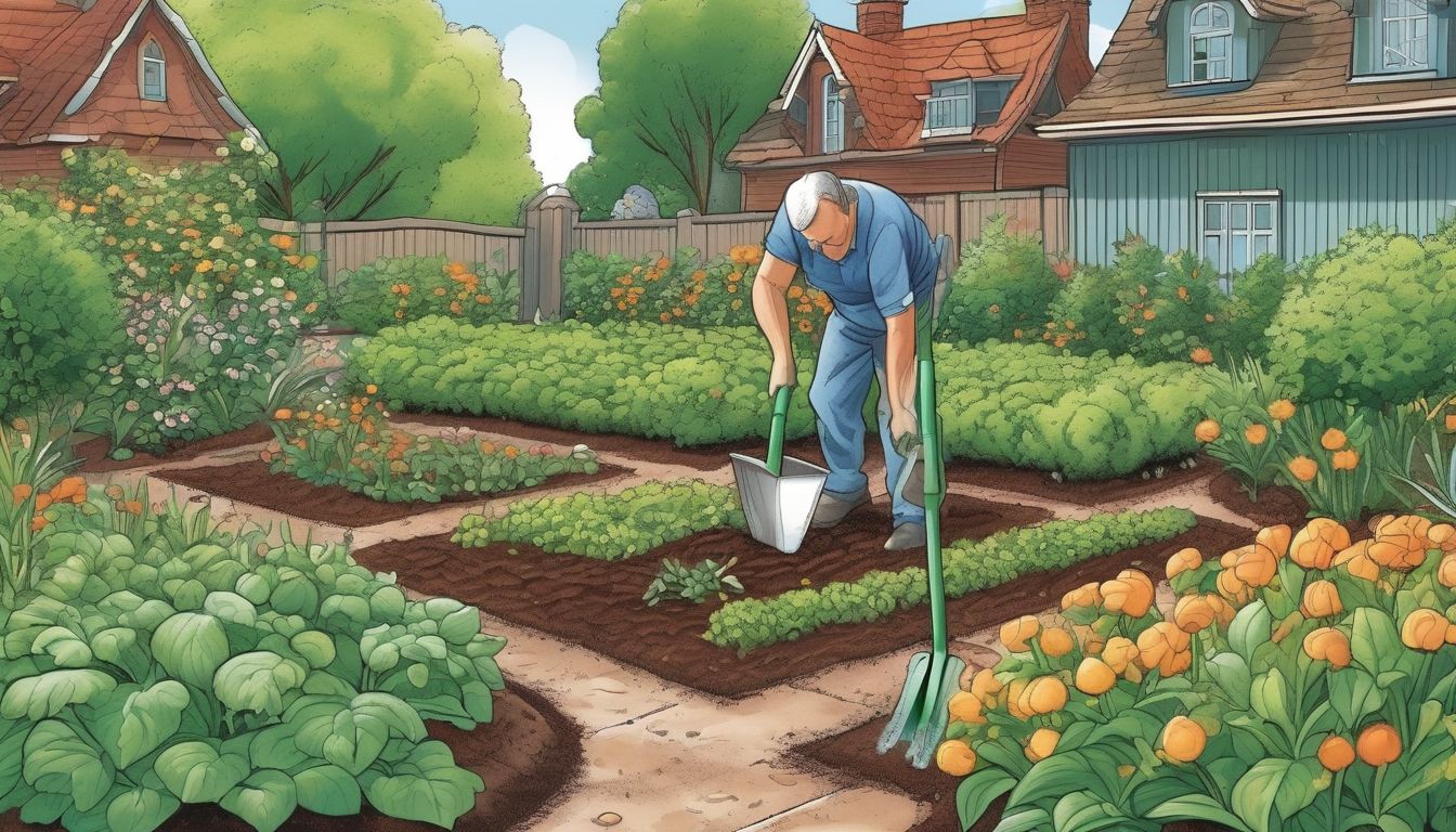 fertilizing garden