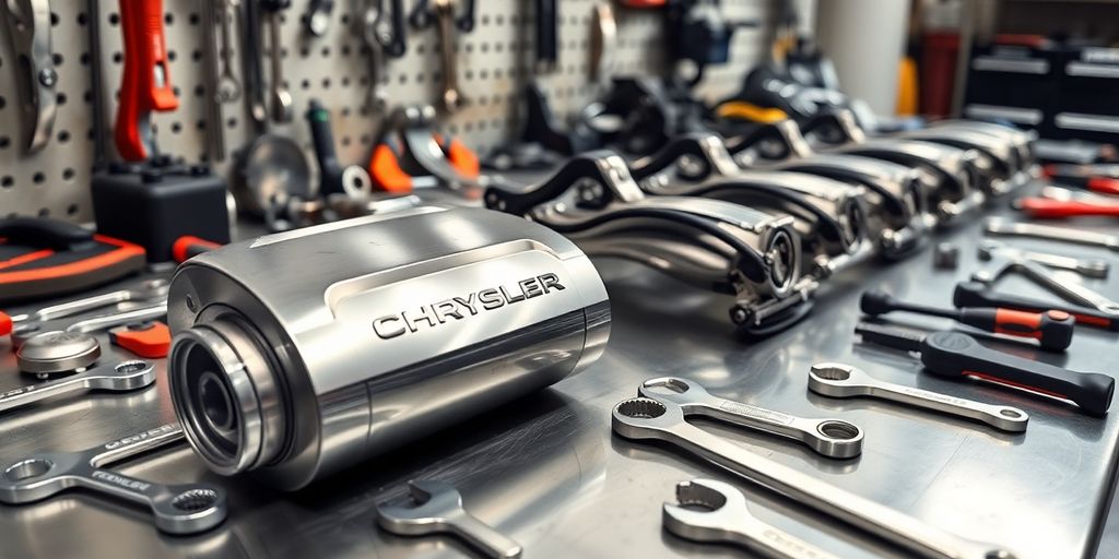 Chrysler car parts and tools.
