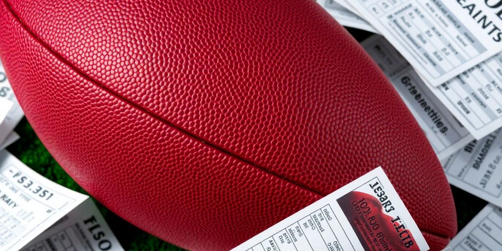 Football and betting slips.