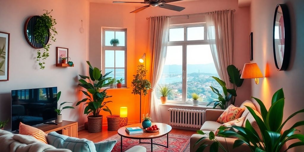 Welcoming living space for an Airbnb listing.
