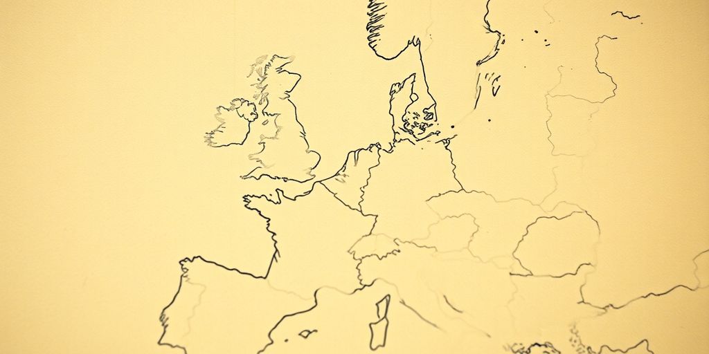 European map with London highlighted