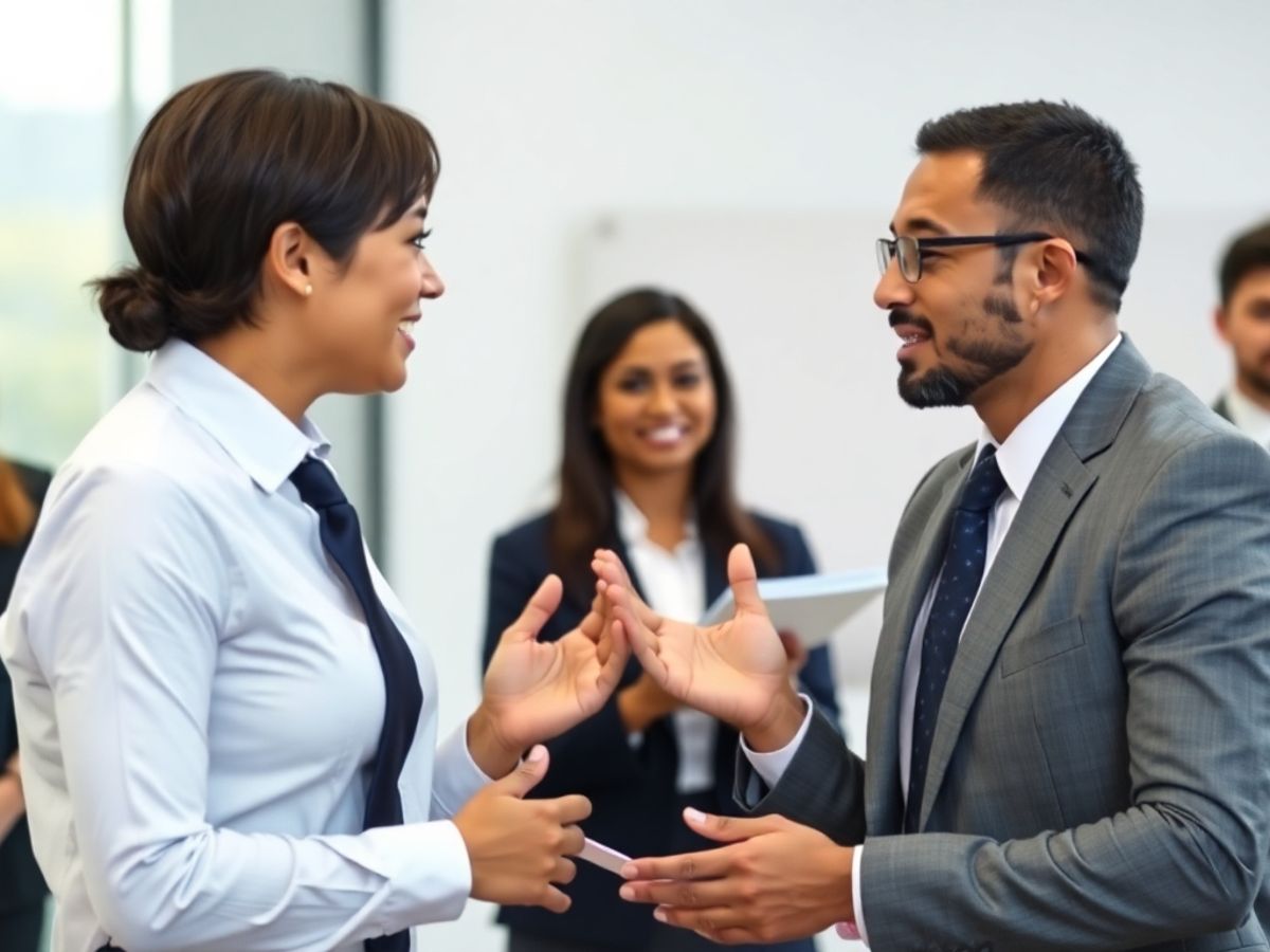 Negocierea unui contract de muncă între angajator și angajat.