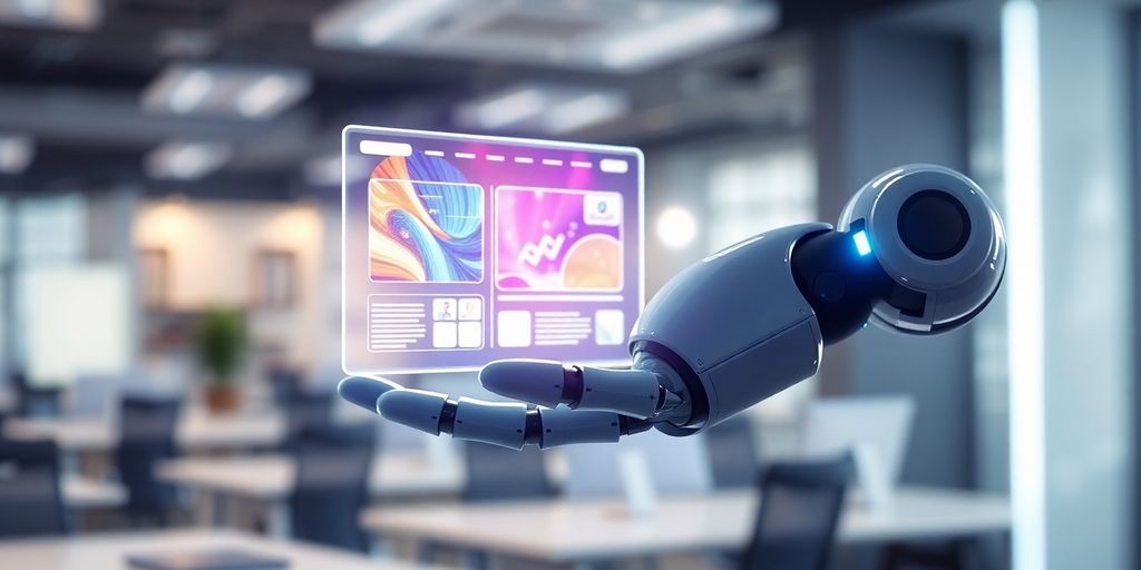 Robotska ruka sa alatom za web dizajn