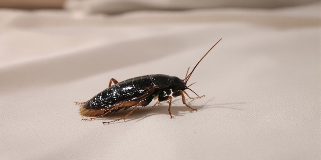 Gândac de pat pe un pat curat.