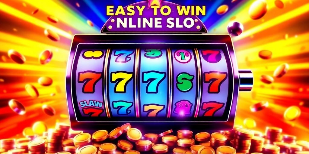 สล็อตแมชชีนที่มีสีสันและเหรียญที่หล่นลง