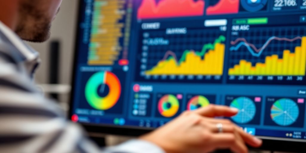 Developer analyzing website performance on a computer.