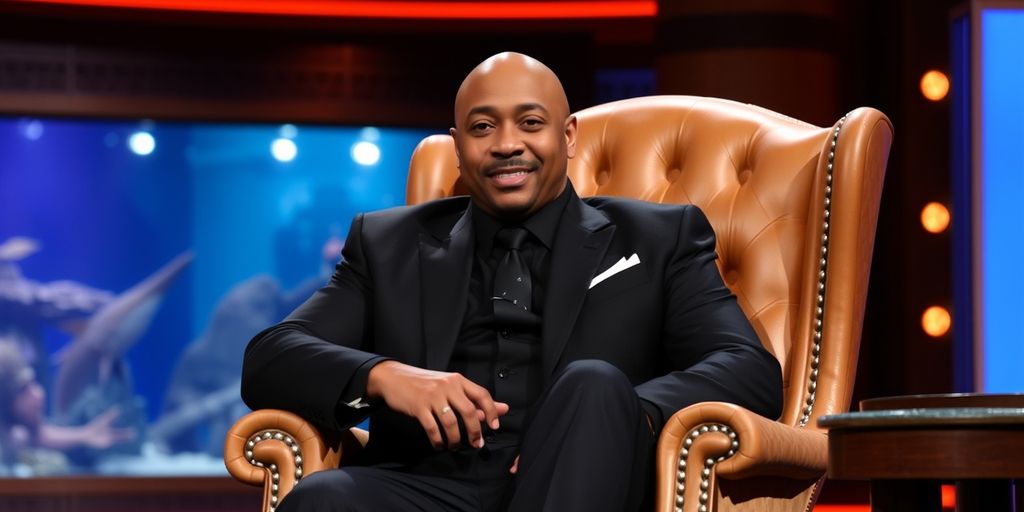 Daymond John on Shark Tank set