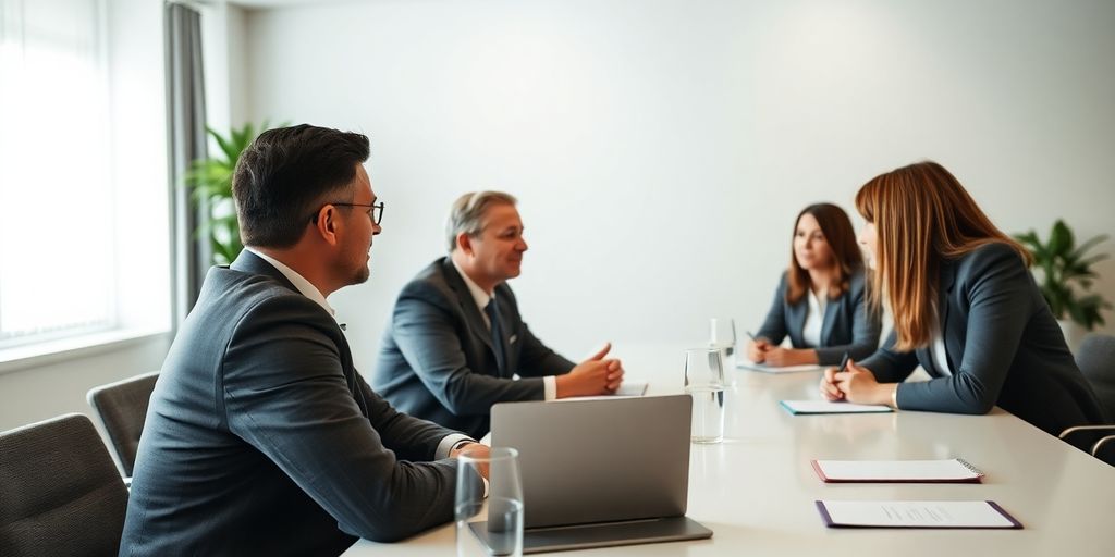 Vergadering tussen de syndicus en de leden van de raad