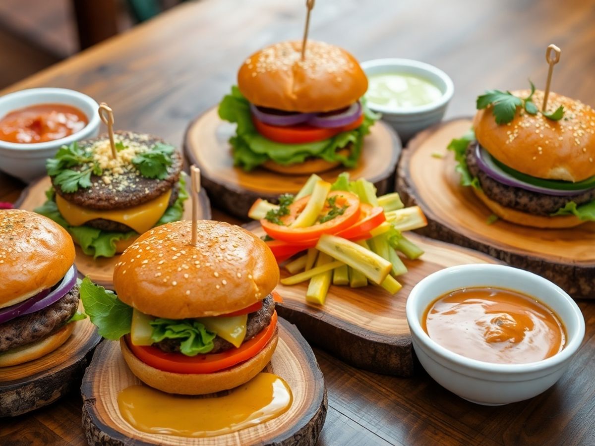 Hamburger senza glutine con ingredienti freschi
