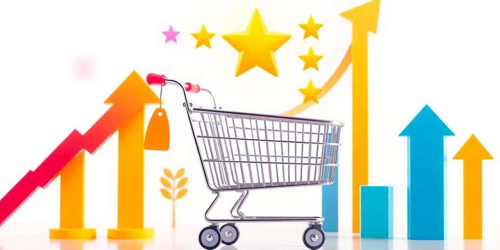 E-commerce growth icon collection.