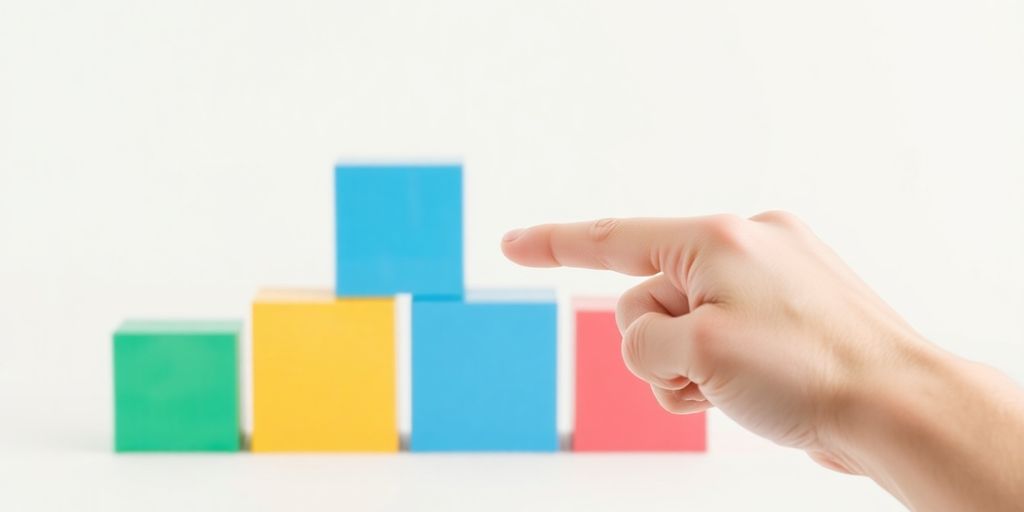 Colorful blocks, clear patterns.