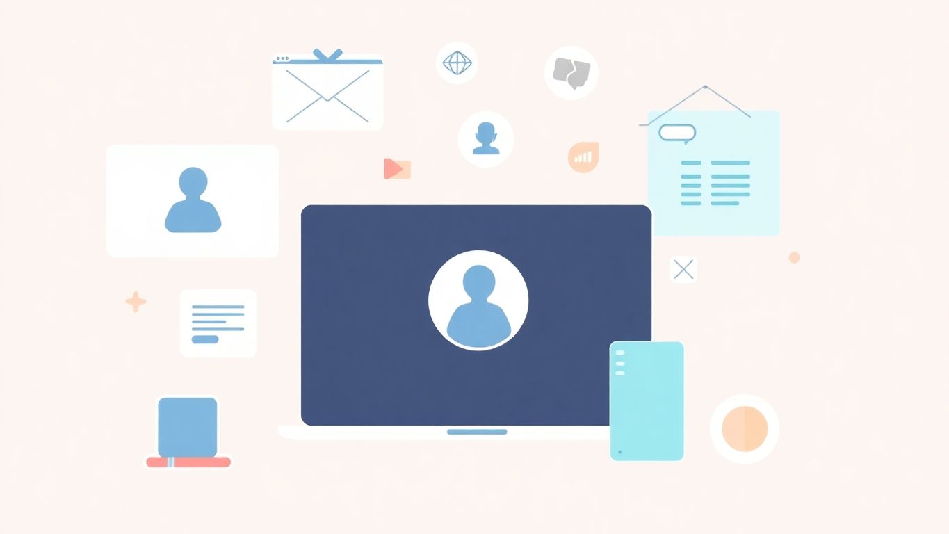 Illustrasjon av digitale verktøy for profilhåndbøker.