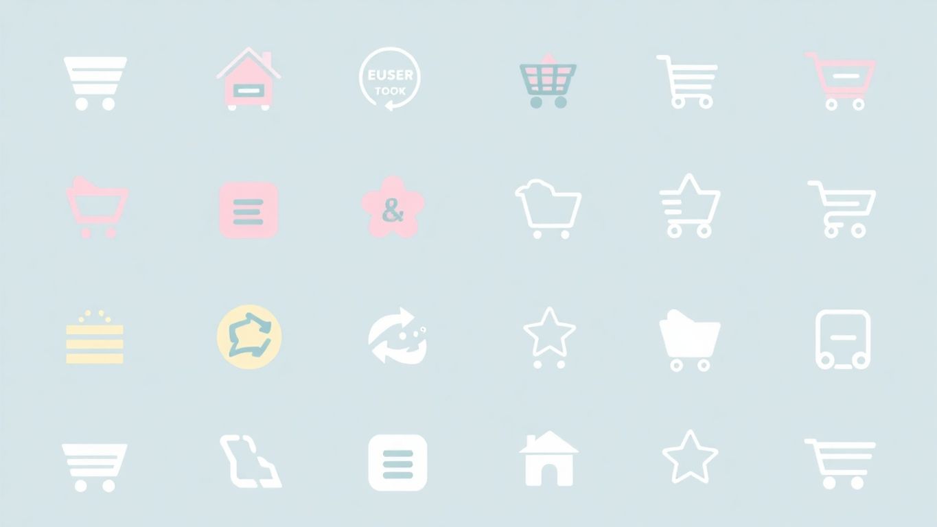 Moderne ikoner for logo design i nettbutikker.