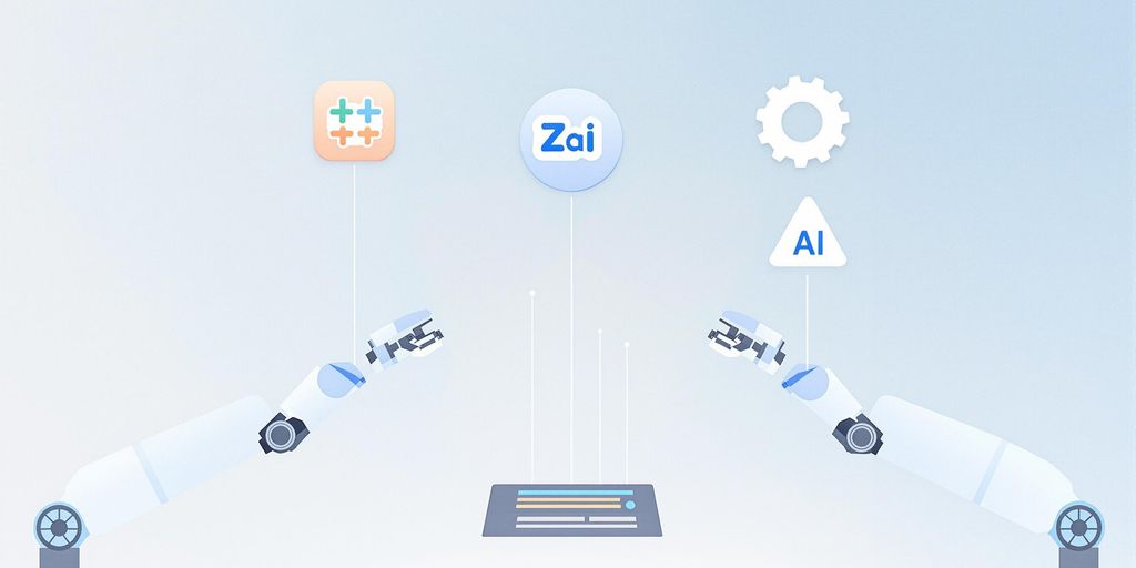 Minimalistic robotic arms moving apps.