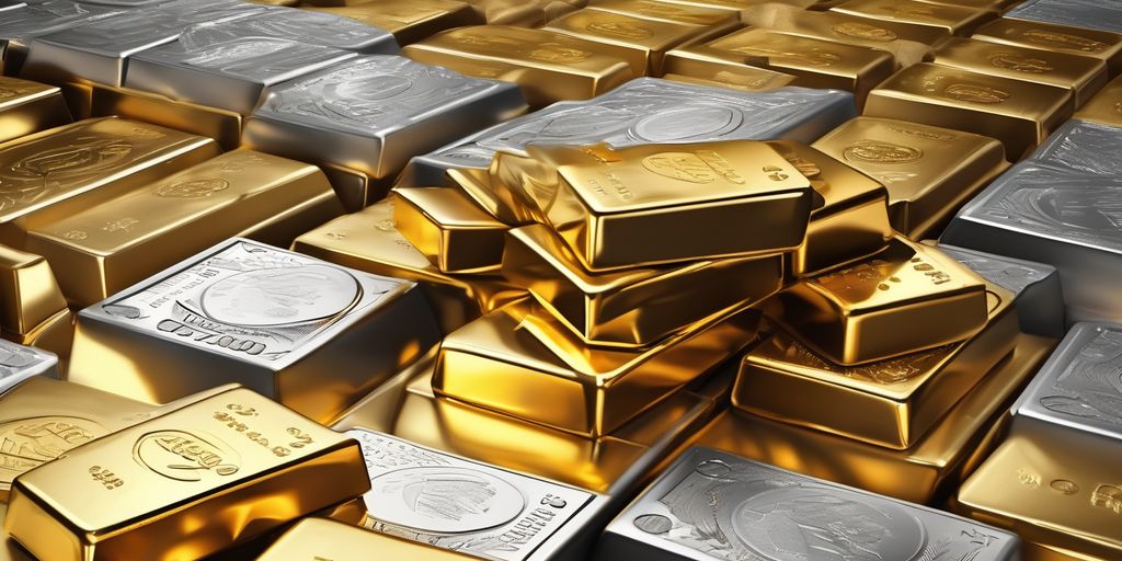 gold investment and negative interest rates, precious metals market, financial illustration